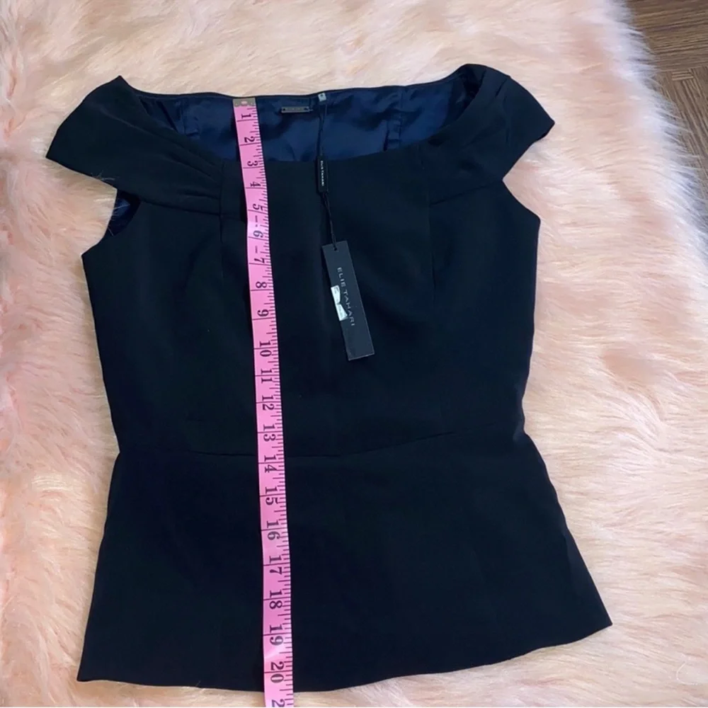 ElieTahari Darlene Blouse Size XS color: Black NWT - Picture 3 of 12